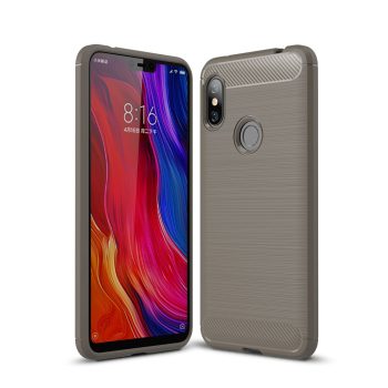 RMPACK Xiaomi Redmi Note 6 Pro Szilikon Tok Ütésállókivitel Karbon Mintázattal Szürke   RMPACK Xiaomi Redmi Note 6 Pro Szilikon Tok Ütésállókivitel Karbon Mintázattal Szürke