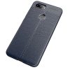 RMPACK Xiaomi Mi 8 Lite Mi 8 Youth Szilikon Tok Bőrmintázattal TPU Prémium Sötétkék