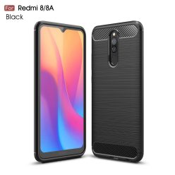   RMPACK Xiaomi Redmi 8 8A Szilikon Tok Ütésállókivitel Karbon Mintázattal Fekete