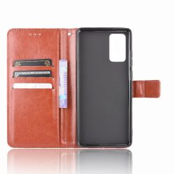   RMPACK Samsung Galaxy S20 FE Notesz Tok Kitámasztható Funkcióval Crazy Series Barna