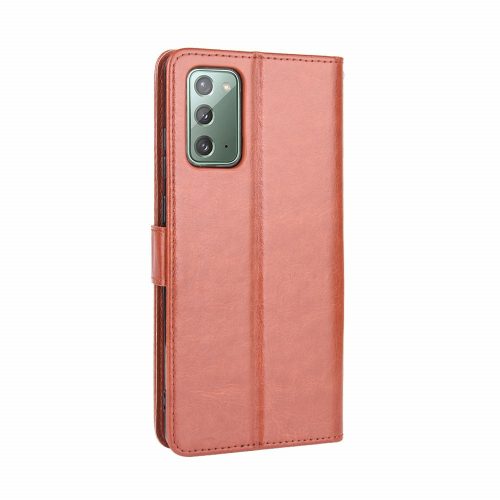 RMPACK Samsung Galaxy S20 FE Notesz Tok Kitámasztható Funkcióval Crazy Series Barna