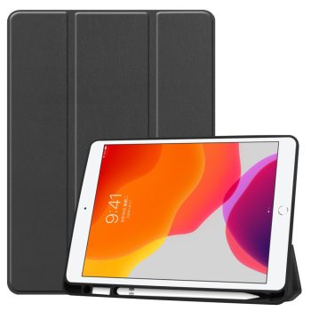 RMPACK iPad 10.2 (2020) (2019) Tok Tri-Fold Series Pencil Tartóval Kitámasztható Fekete   RMPACK iPad 10.2 (2020) (2019) Tok Tri-Fold Series Pencil Tartóval Kitámasztható Fekete