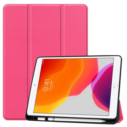 RMPACK iPad 10.2 (2020) (2019) Tok Tri-Fold Series Pencil Tartóval Kitámasztható Pink