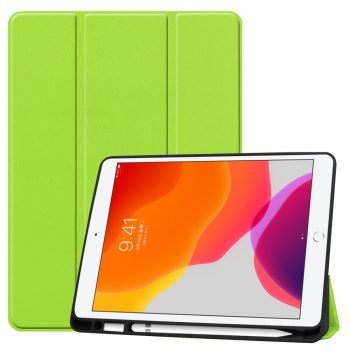 RMPACK iPad 10.2 (2020) (2019) Tok Tri-Fold Series Pencil Tartóval Kitámasztható Zöld   RMPACK iPad 10.2 (2020) (2019) Tok Tri-Fold Series Pencil Tartóval Kitámasztható Zöld