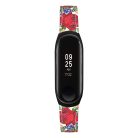 RMPACK Xiaomi Mi Band 5 Pótszíj Bőrszíj - Óraszíj Mintás Flowers A04