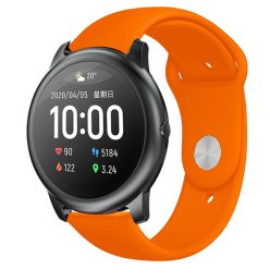   RMPACK Xiaomi Haylou Solar LS05 Szilikon Pótszíj Óraszíj Elegant Series Narancssárga