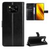 RMPACK Xiaomi Poco X3 Tok Fényes Notesz Tok Kártyatartóval Fekete