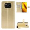 RMPACK Xiaomi Poco X3 Tok Fényes Notesz Tok Kártyatartóval Arany