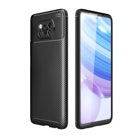   RMPACK Xiaomi Poco X3 Tok Szilikon TPU Carbon Fiber - Karbon Minta Fekete