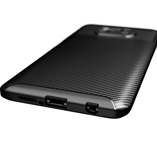 RMPACK Xiaomi Poco X3 Tok Szilikon TPU Carbon Fiber - Karbon Minta Fekete