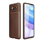 RMPACK Xiaomi Poco X3 Tok Szilikon TPU Carbon Fiber - Karbon Minta Barna