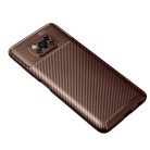 RMPACK Xiaomi Poco X3 Tok Szilikon TPU Carbon Fiber - Karbon Minta Barna