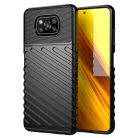 RMPACK Xiaomi Poco X3 Szilikon Tok Twill Ütésálló Thunder Series Kivitel Fekete