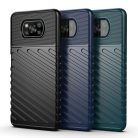 RMPACK Xiaomi Poco X3 Szilikon Tok Twill Ütésálló Thunder Series Kivitel Fekete