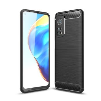 RMPACK Xiaomi Mi 10T 5G / Mi 10T Pro 5G Szilikon Tok Ütésállókivitel Karbon Mintázattal Fekete   RMPACK Xiaomi Mi 10T 5G / Mi 10T Pro 5G Szilikon Tok Ütésállókivitel Karbon Mintázattal Fekete