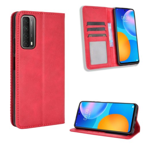 RMPACK Huawei P Smart 2021 Notesz Tok Retro Style Piros