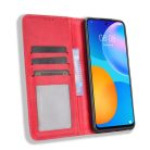 RMPACK Huawei P Smart 2021 Notesz Tok Retro Style Piros