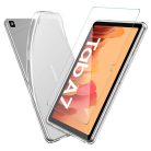 RMPACK Samsung Galaxy TAB A7 Szilikon Tok 10.4 T500 T505 Áttetsző + Kijelzővédő Üvegfólia 