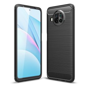   RMPACK Xiaomi Mi 10T Lite 5G Szilikon Tok Ütésállókivitel Karbon Mintázattal Fekete
