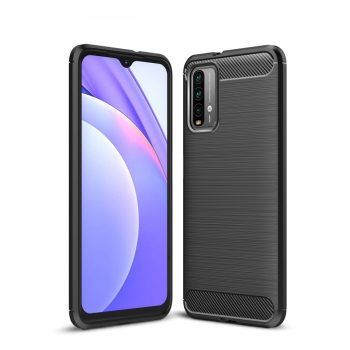 RMPACK Xiaomi Poco M3 Szilikon Tok Ütésállókivitel Karbon Mintázattal Fekete   RMPACK Xiaomi Poco M3 Szilikon Tok Ütésállókivitel Karbon Mintázattal Fekete
