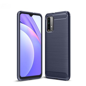 RMPACK Xiaomi Poco M3 Szilikon Tok Ütésállókivitel Karbon Mintázattal Sötétkék   RMPACK Xiaomi Poco M3 Szilikon Tok Ütésállókivitel Karbon Mintázattal Sötétkék