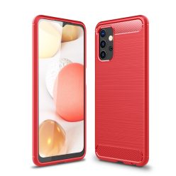   RMPACK Samsung Galaxy A32 5G Szilikon Tok Ütésállókivitel Karbon Mintázattal Piros