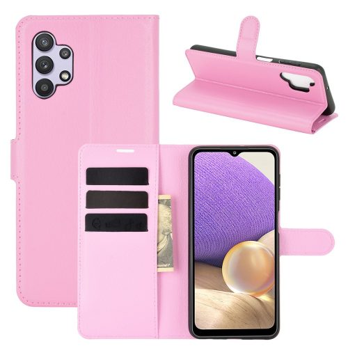 RMPACK Samsung Galaxy A32 5G Notesz Tok Business Series Kitámasztható Bankkártyatartóval Rózsaszín