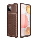 RMPACK Samsung Galaxy A12 Tok Szilikon TPU NEW Carbon Fiber - Karbon Minta Barna