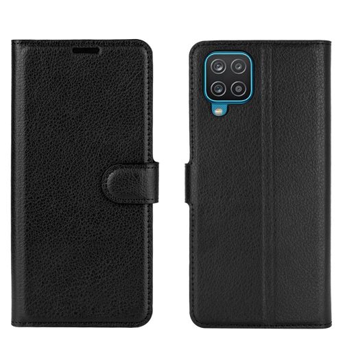 RMPACK Samsung Galaxy A12 Notesz Tok Business Series Kitámasztható Bankkártyatartóval Fekete