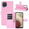 RMPACK Samsung Galaxy A12 Notesz Tok Business Series Kitámasztható Bankkártyatartóval Rózsaszín