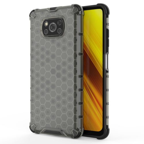 Xiaomi Poco X3 NFC Tok Ütésálló Honeycomb Case Armor Fekete