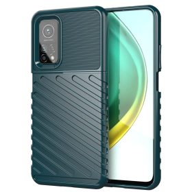   Xiaomi Mi 10T Pro / Mi 10T Ütésálló Szilikon Tok Thunder Twill Series Zöld