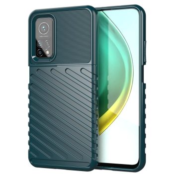Xiaomi Mi 10T Pro / Mi 10T Ütésálló Szilikon Tok Thunder Twill Series Zöld   Xiaomi Mi 10T Pro / Mi 10T Ütésálló Szilikon Tok Thunder Twill Series Zöld