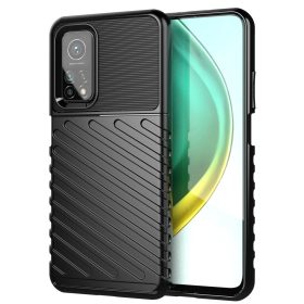   Xiaomi Mi 10T Pro / Mi 10T Ütésálló Szilikon Tok Thunder Twill Series Fekete