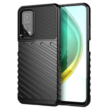 Xiaomi Mi 10T Pro / Mi 10T Ütésálló Szilikon Tok Thunder Twill Series Fekete   Xiaomi Mi 10T Pro / Mi 10T Ütésálló Szilikon Tok Thunder Twill Series Fekete