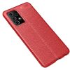RMPACK Samsung Galaxy A52 5G Szilikon Tok Bőrmintázattal TPU Prémium Piros