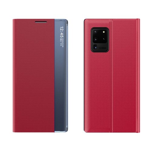 RMPACK Samsung Galaxy A52 5G Notesz Tok Prémium View Window Ablakos Piros