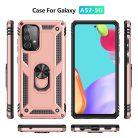 RMPACK Samsung Galaxy A52 5G Armor Tok Ütésálló 2in1 PC TPU Series Gyűrűs - Kitámasztható Rózsaarany