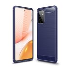 RMPACK Samsung Galaxy A72 5G Szilikon Tok Ütésállókivitel Karbon Mintázattal Sötétkék