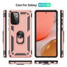 RMPACK Samsung Galaxy A72 5G Armor Tok Ütésálló 2in1 PC TPU Series Gyűrűs - Kitámasztható Rózsaarany