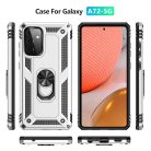 RMPACK Samsung Galaxy A72 5G Armor Tok Ütésálló 2in1 PC TPU Series Gyűrűs - Kitámasztható Ezüst