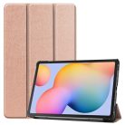 RMPACK Samsung Galaxy TAB S6 Lite 10.4 Tok Notesz Kitámasztható Tri-fold Series Rózsaarany