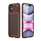 RMPACK Apple iPhone 12 6.1' Tok Szilikon TPU NEW Carbon Fiber - Karbon Minta Barna