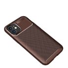 RMPACK Apple iPhone 12 6.1' Tok Szilikon TPU NEW Carbon Fiber - Karbon Minta Barna