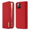RMPACK Apple iPhone 12 / iPhone 12 Pro 6.1' Bőrtok Notesz Dux Ducis Wish Series Premium Piros