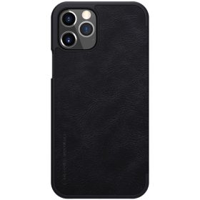  RMPACK Apple iPhone 12 / iPhone 12 Pro 6.1' Nillkin Tok Qin Series Bőrmintázattal Fekete