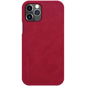   RMPACK Apple iPhone 12 / iPhone 12 Pro 6.1' Nillkin Tok Qin Series Bőrmintázattal Piros