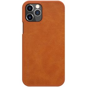   RMPACK Apple iPhone 12 / iPhone 12 Pro 6.1' Nillkin Tok Qin Series Bőrmintázattal Barna