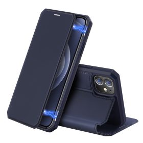   RMPACK Apple iPhone 12 / iPhone 12 Pro 6.1' Notesz Tok DUX Ducis Kitámasztható Mágneses Skin X Kék