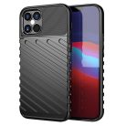 RMPACK Apple iPhone 12 / iPhone 12 Pro 6.1' Szilikon Tok Twill Ütésálló Thunder Series Kivitel Fekete